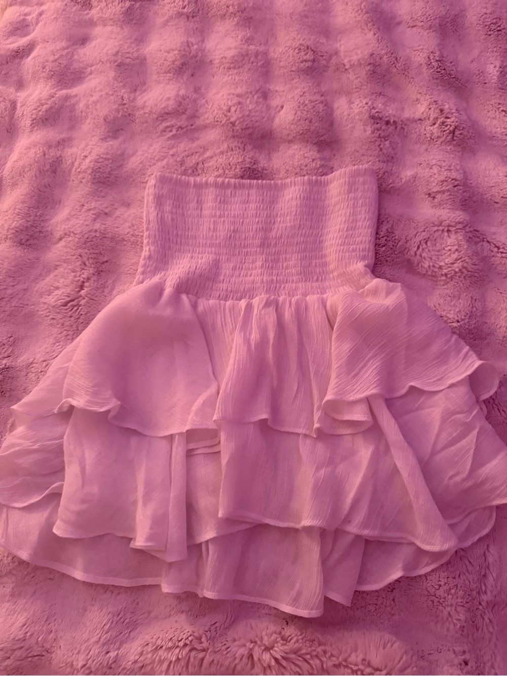 Tiered Ruffle Pink Women's Skirt